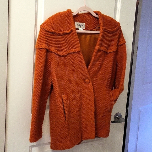 FAITAT Vintage Wool Car Jacket in Ochre - Picture 2 of 10